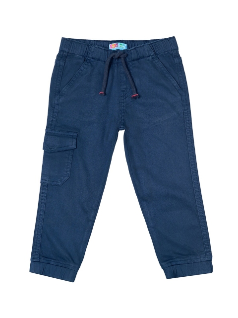 

Kid Studio Boys Navy Blue Solid Slim Fit Joggers