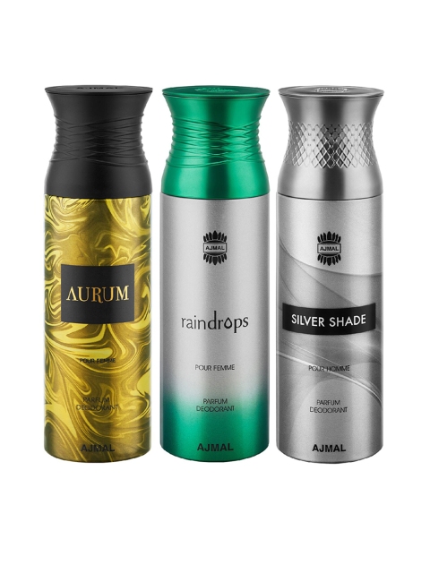 

Ajmal Unisex Set Of 3 Deodorant Sprays, Na