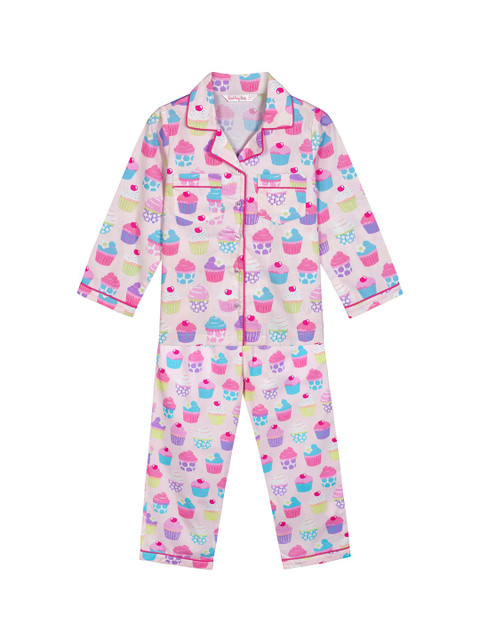 

Budding Bees Girls Pink & Blue Printed Night Suit BB2693G