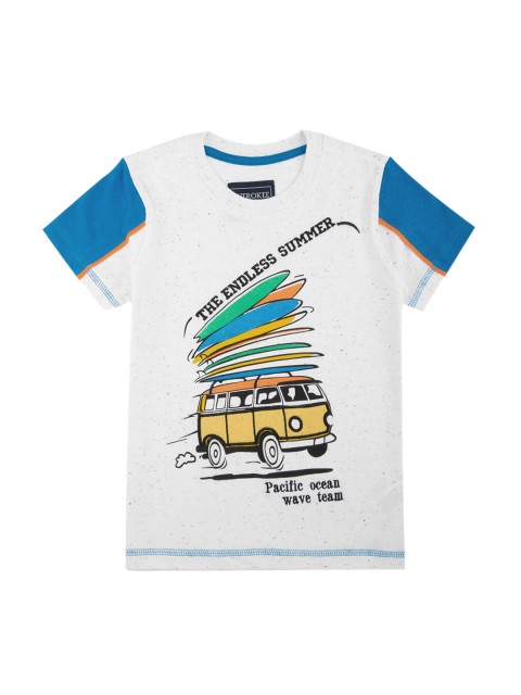 

Cherokee Boys White Printed Round Neck T-shirt
