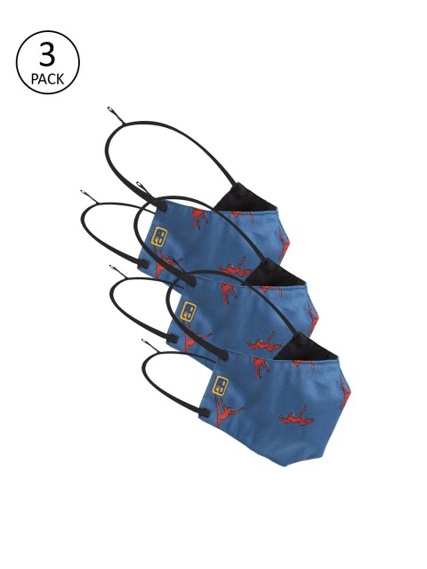 

Balista Unisex 4Ply 3Pcs Protective Outdoor Face Masks, Blue