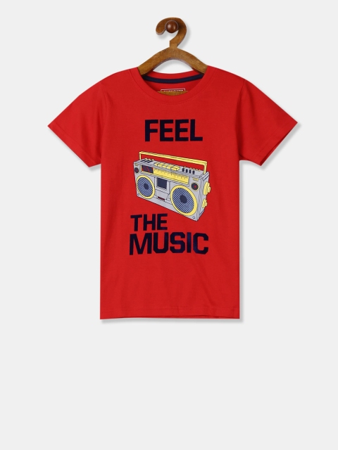 

Cherokee Boys Red Printed Round Neck T-shirt