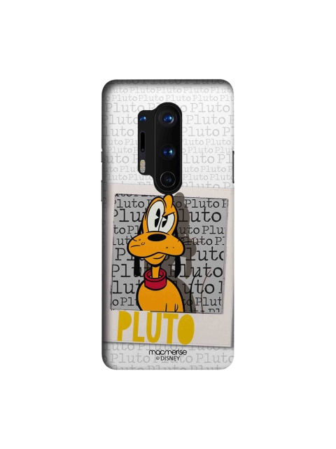 

macmerise Grey & Yellow Disney Hello Mr Pluto OnePlus 8 Pro Back Case