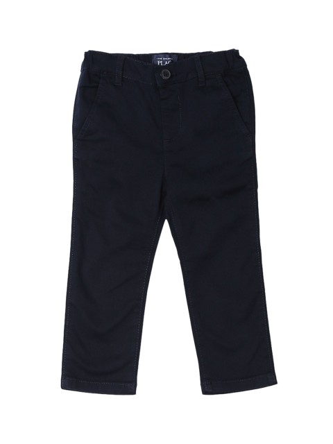 

The Childrens Place Boys Navy Blue Skinny Fit Solid Chinos
