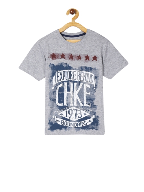 

Cherokee Boys Grey Printed Round Neck T-shirt