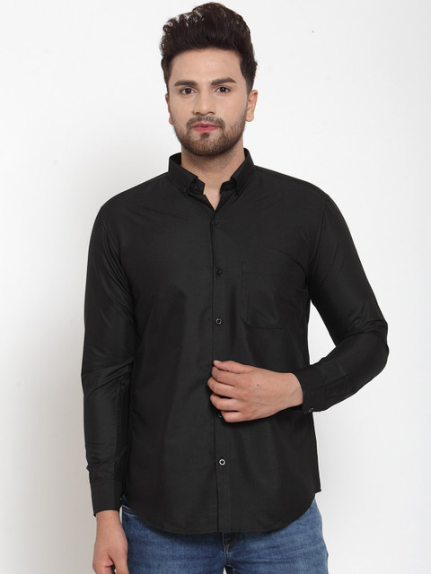 

JAINISH Men Black Classic Regular Fit Solid Casual Shirt