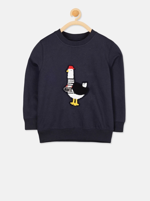 

Cherry Crumble Unisex Kids Navy Blue Printed Sweatshirt