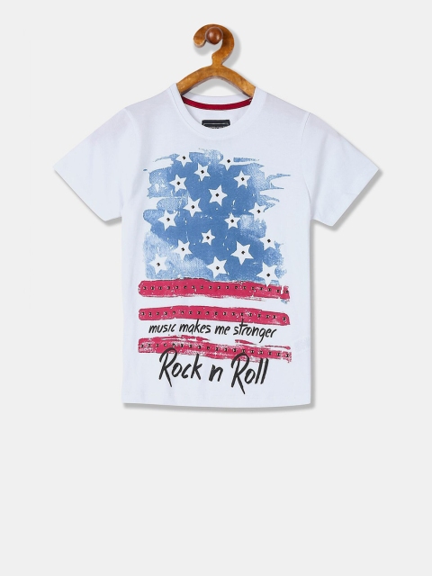 

Cherokee Boys White Printed Round Neck T-shirt