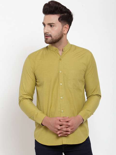 

JAINISH Men Green Classic Regular Fit Solid Casual Shirt