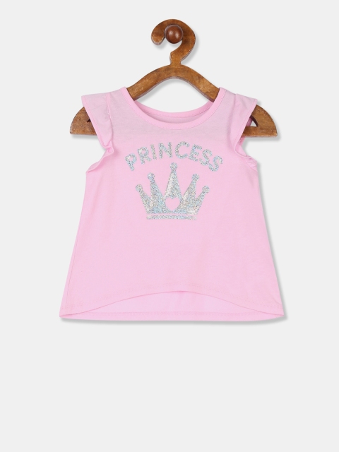 

The Childrens Place Girls Pink Printed A-Line Top