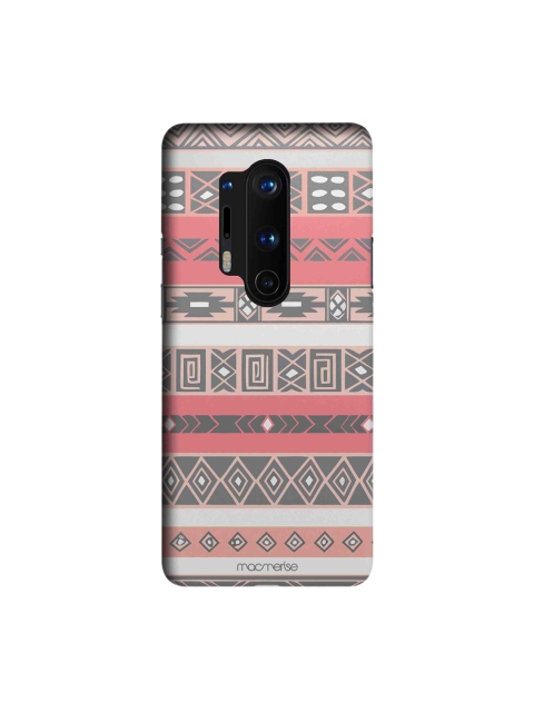 

macmerise Grey & Peach-Coloured Aztec OnePlus 8 Pro Back Case