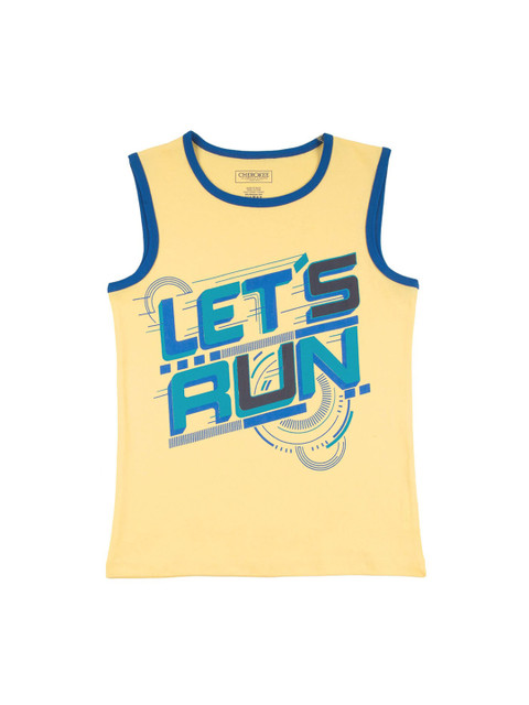 

Cherokee Boys Yellow Printed Round Neck T-shirt