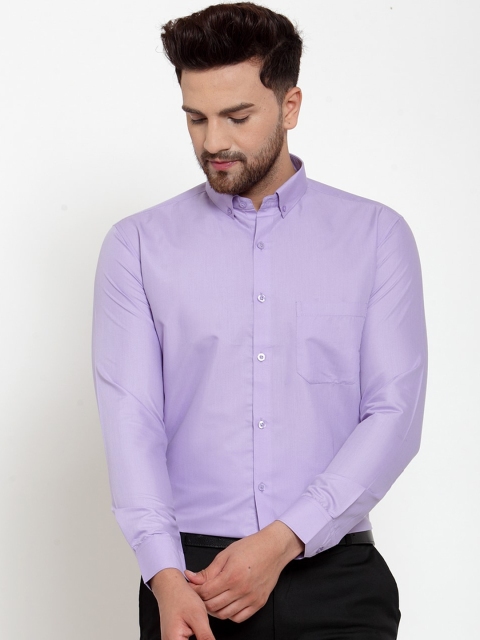 

JAINISH Men Lavender Classic Regular Fit Solid Formal Shirt