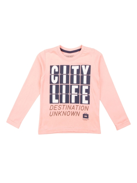 

Cherokee Boys Pink Printed Round Neck T-shirt