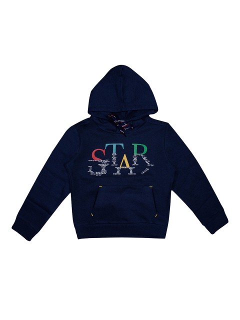 

Luke & Lilly Boys Navy Blue Printed Hooded Sweatshirt