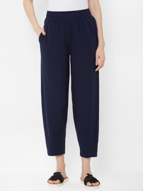 

Mystere Paris Women Navy Blue Solid Classic Winter Lounge Pants
