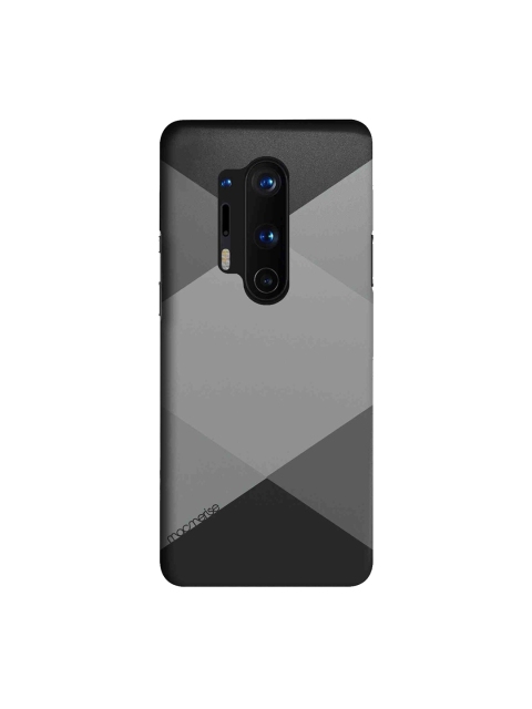

macmerise Black & Grey Criss Cross OnePlus 8 Pro Back Case