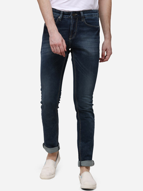 

JADE BLUE Men Blue Straight Fit Mid-Rise Clean Look Jeans