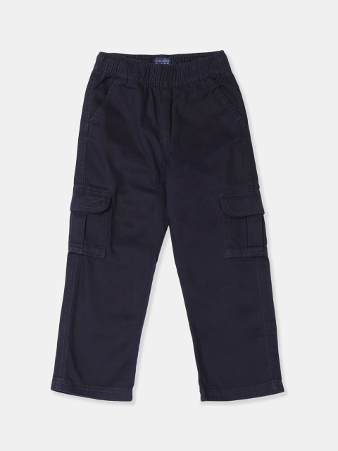 

The Childrens Place Boys Navy Blue Regular Fit Solid Cargos