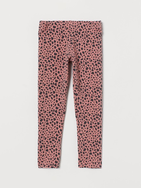 

H&M Girls Pink & Black Leggings With Brushed Inside