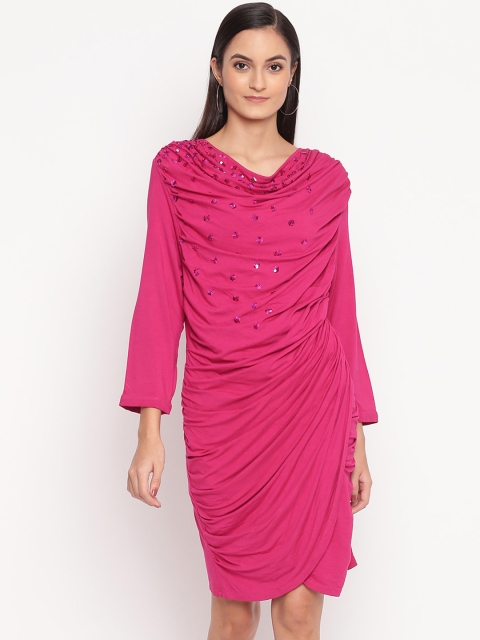 

TRENDY DIVVA Women Pink Embellished Sheath Dress