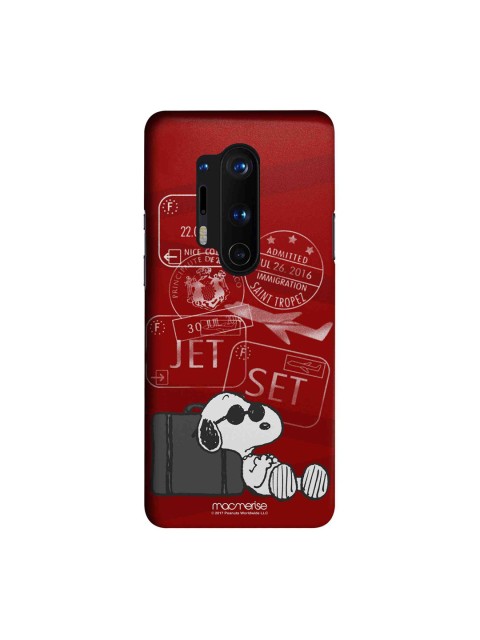 

macmerise Red & White Peanuts Jet Set Go OnePlus 8 Pro Back Case