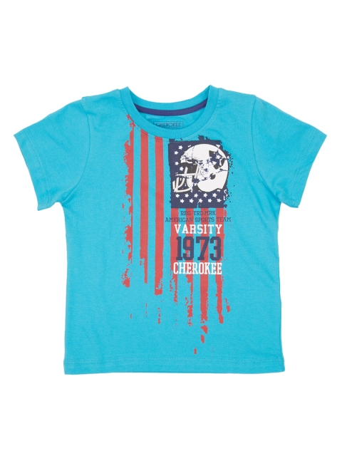 

Cherokee Boys Blue Printed Round Neck T-shirt