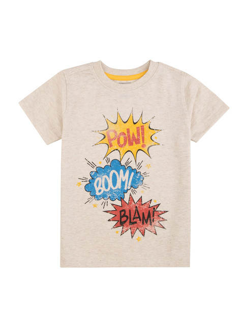 

Cherokee Boys Beige Printed Round Neck T-shirt