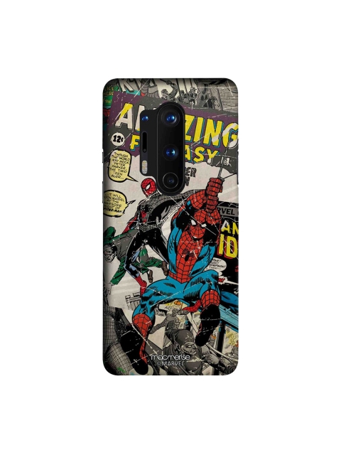 

macmerise Red & Blue Spiderman Printed OnePlus 8 Pro Mobile Cover