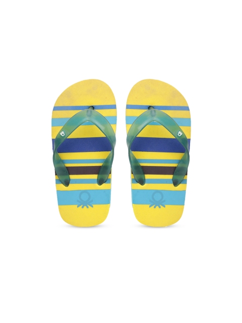 

United Colors of Benetton Boys Yellow Solid Thong Flip-Flops