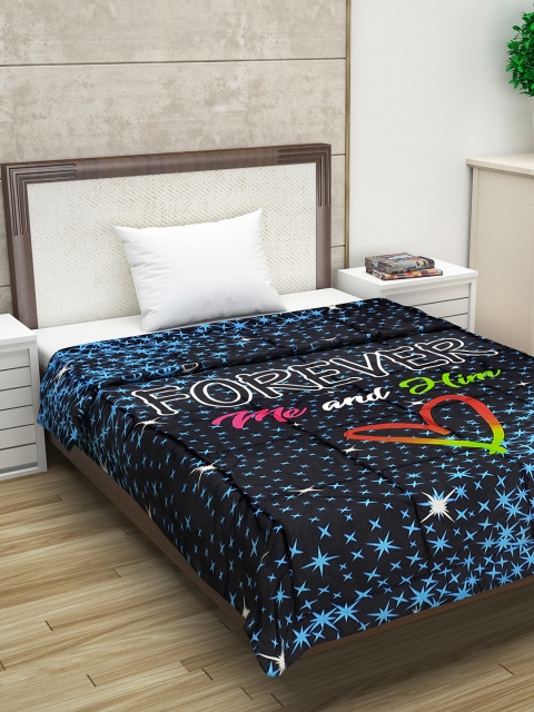 

Divine Casa Black & Blue Abstract Mild Winter 110 GSM Single Bed Comforter