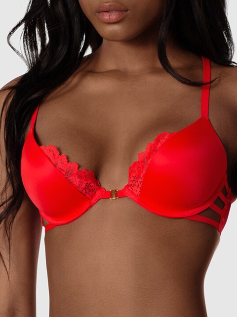 

La Senza Red Self Design Underwired Heavily Padded Push-Up Bra