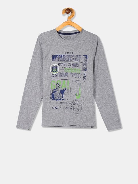 

Cherokee Boys Grey Printed Round Neck T-shirt