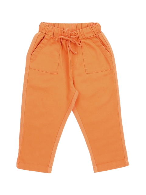 

Donuts Boys Orange Regular Fit Solid Regular Trousers
