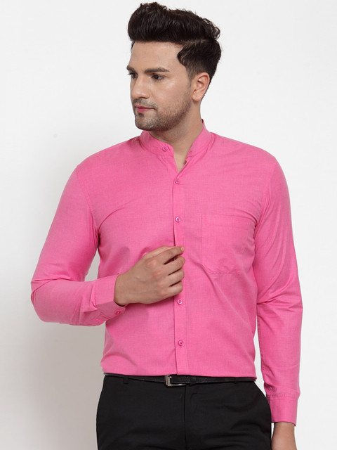 

JAINISH Men Pink Classic Regular Fit Solid Casual Shirt