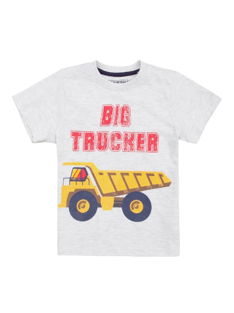 

Cherokee Boys Grey Printed Round Neck T-shirt