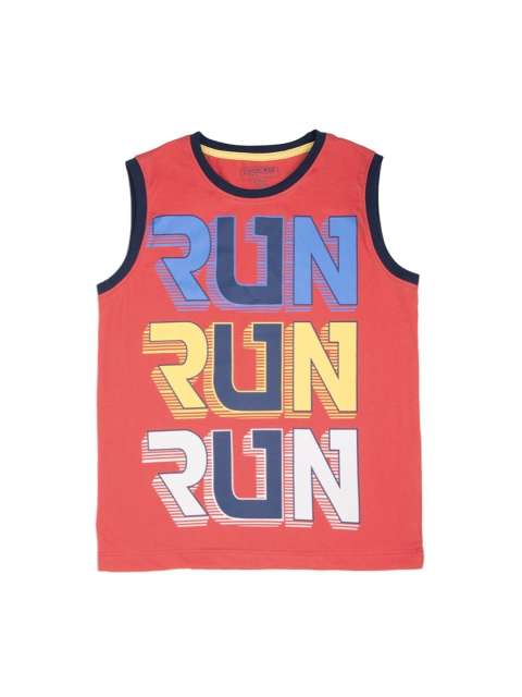 

Cherokee Boys Red Printed Round Neck T-shirt