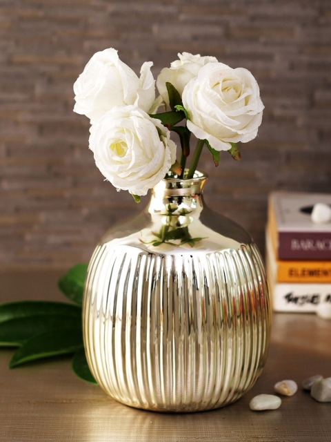 

TIED RIBBONS Gold-Toned Ceramic Flower Vase