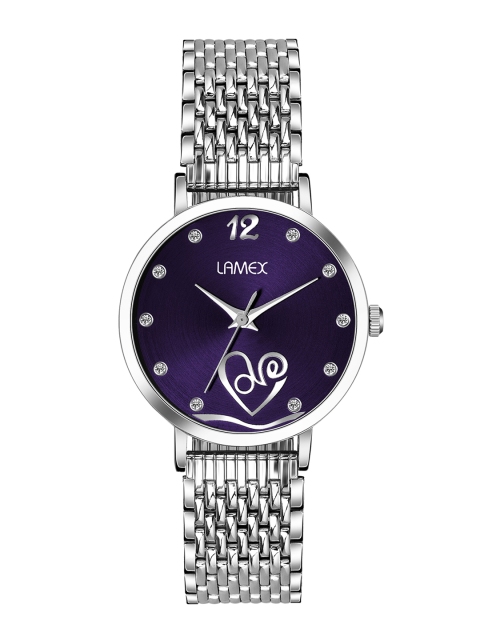 

LAMEX Women Purple & Silver-Toned Analogue Watch ZOOMDLX-5530-SS-PRPL