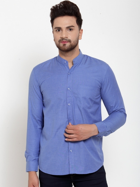 

JAINISH Men Blue Classic Regular Fit Solid Casual Shirt
