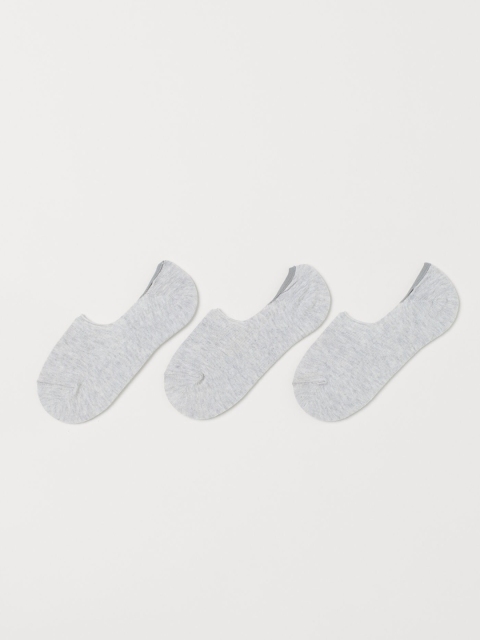 

H&M Women Grey Solid 3-Pack Liner Socks