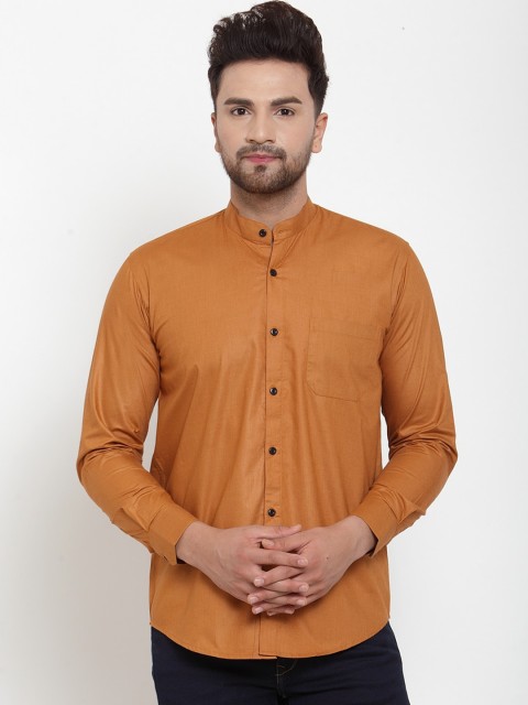 

JAINISH Men Brown Classic Regular Fit Solid Casual Shirt