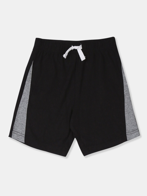 

The Childrens Place Boys Black & Grey Colourblocked Regular Fit Regular Shorts