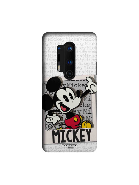 

macmerise Grey & Black Disney Hello Mr Mickey OnePlus 8 Pro Back Case
