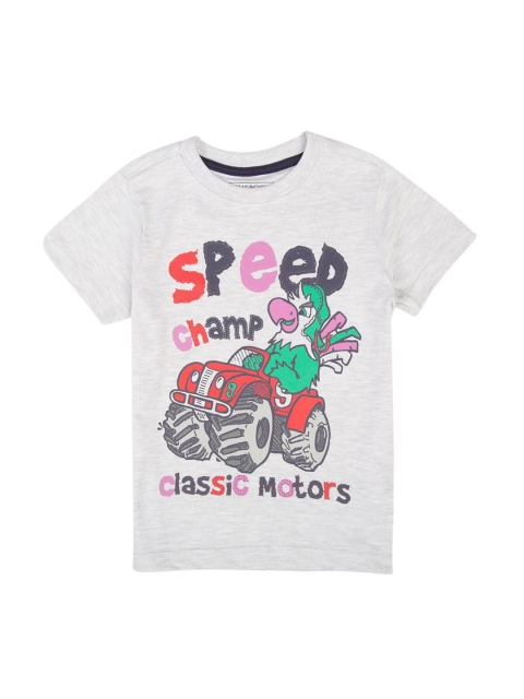 

Cherokee Boys Grey Printed Round Neck T-shirt