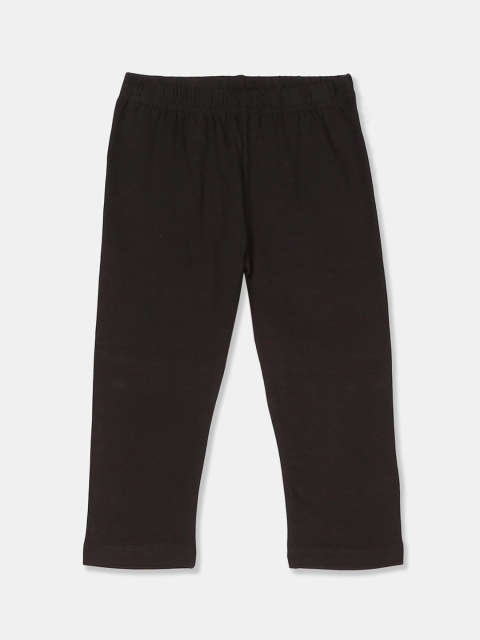 

Donuts Infant Girls Black Solid Ankle-Length Leggings