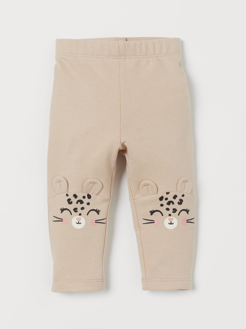 

H&M Girls Beige Leggings with Brushed Inside