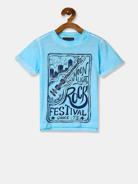 

Cherokee Boys Blue Printed Round Neck T-shirt
