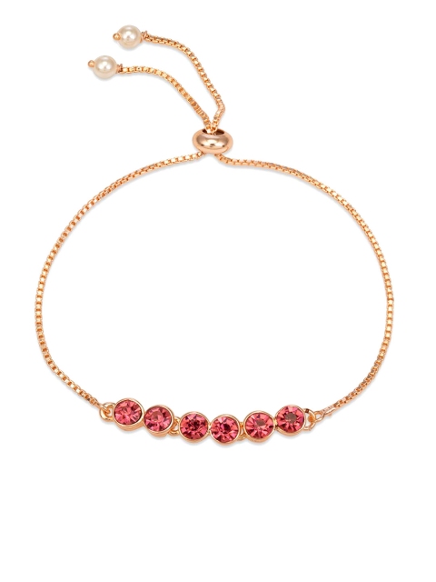 

Mahi Rose Gold-Plated Alloy Ring Bracelet