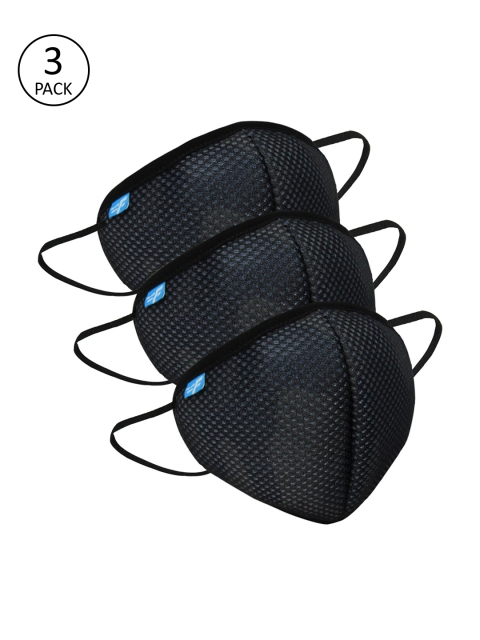 

F Gear Unisex 7Ply 3Pcs Protective Outdoor F95 Face Masks, Black